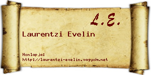 Laurentzi Evelin névjegykártya